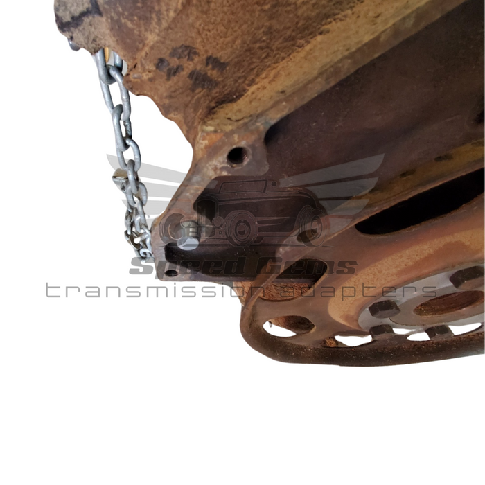 CA701 1964 Cadillac 429 to Hydramatic spacer kit installed — detail view