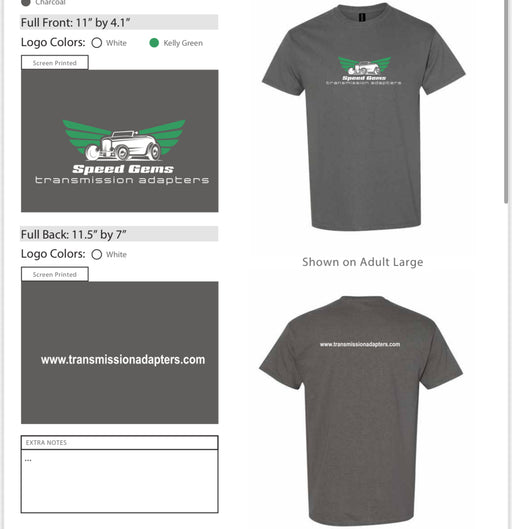 Short Sleeve Grey Speed Gems T-Shirt