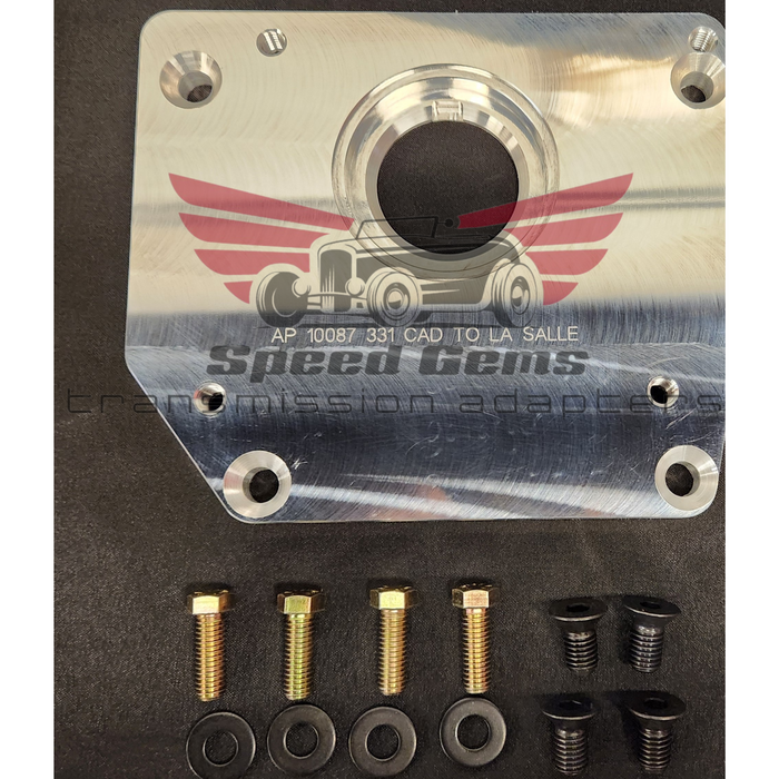 MT1901 Cadillac 331 V8 and Oldsmobile 303/324 to LaSalle transmission adapter plate with mounting hardware