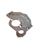 Metallic mechanical component on a white background