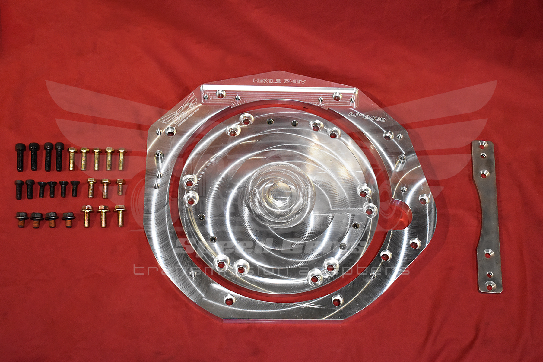 DO101 Dodge Hemi with NAG1 to Chevy automatic transmission adapter kit — adapter plate and hardware
