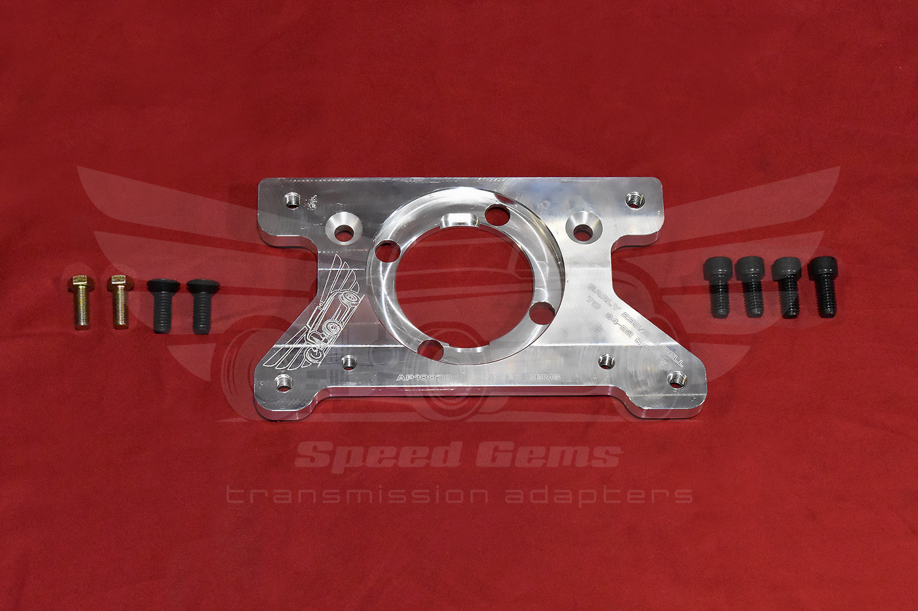 MT1701 Chevy 208/216 bellhousing to 1984-1992 Chevy S10 T5 transmission adapter plate with mounting hardware