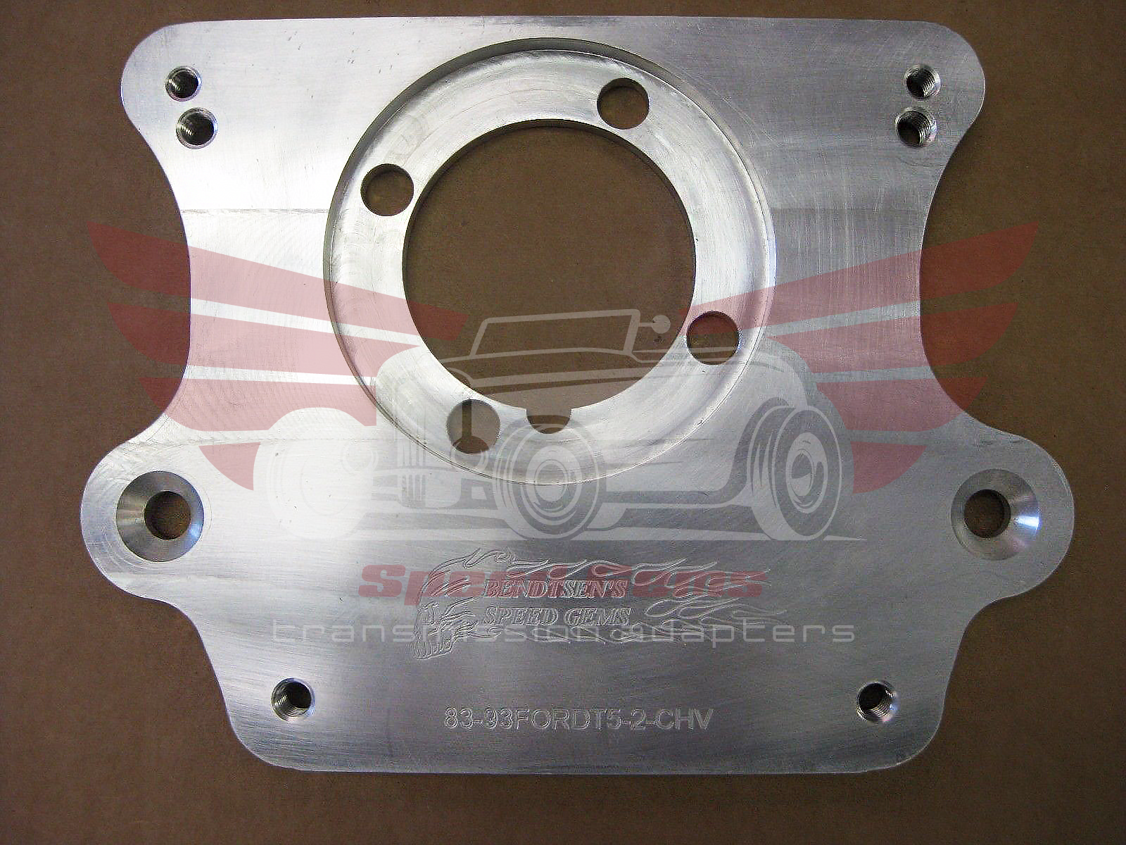MT801 1983-1993 Ford T-5 to Chevy V8 bellhousing adapter plate