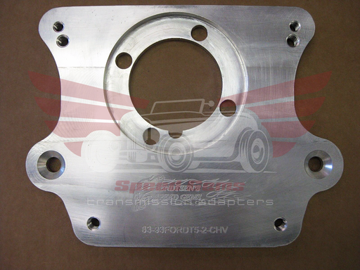 MT801 1983-1993 Ford T-5 to Chevy V8 bellhousing adapter plate