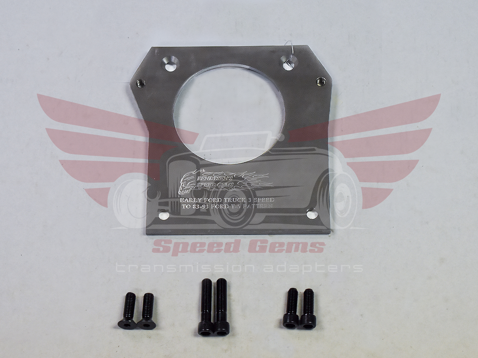 MT901 1983-1993 Ford T-5 to 1964 and older Ford truck 3-speed bellhousing adapter plate with mounting hardware